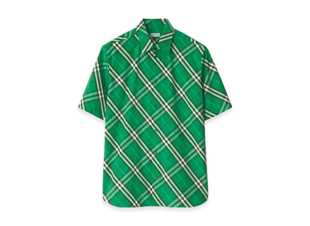 Burberry Regular Fit Check Cotton Shirt "Leaf"