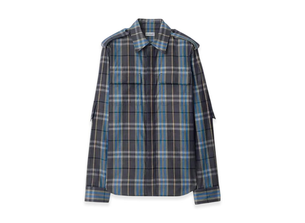Burberry Regular Fit Check Cotton Shirt "Ink"