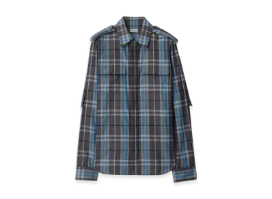 Burberry Regular Fit Check Cotton Shirt "Ink"