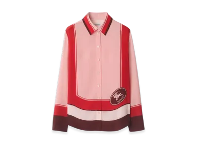 Burberry Regular Fit Night Stamp Box Silk Shirt "Box"
