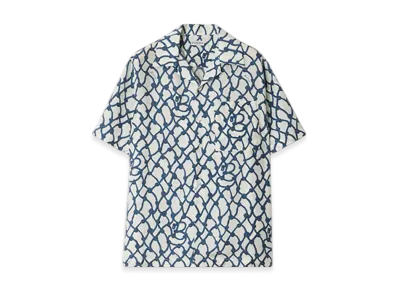 Burberry Regular Fit Knot Silk Shirt "Pool"