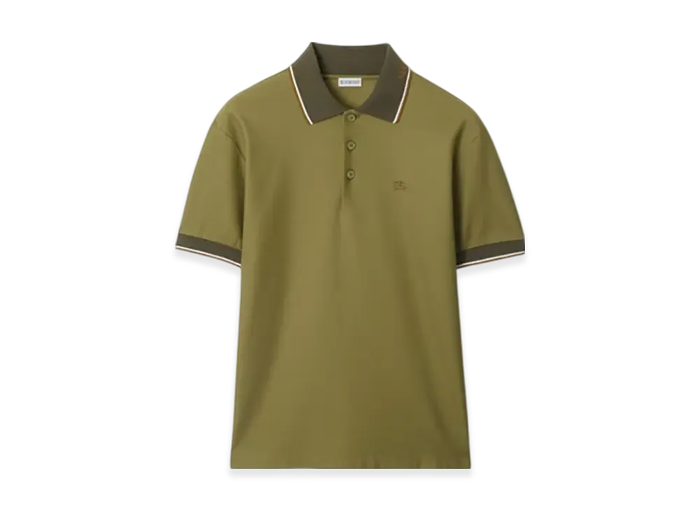 Burberry Logo Collar Cotton Polo Shirt "Estate"