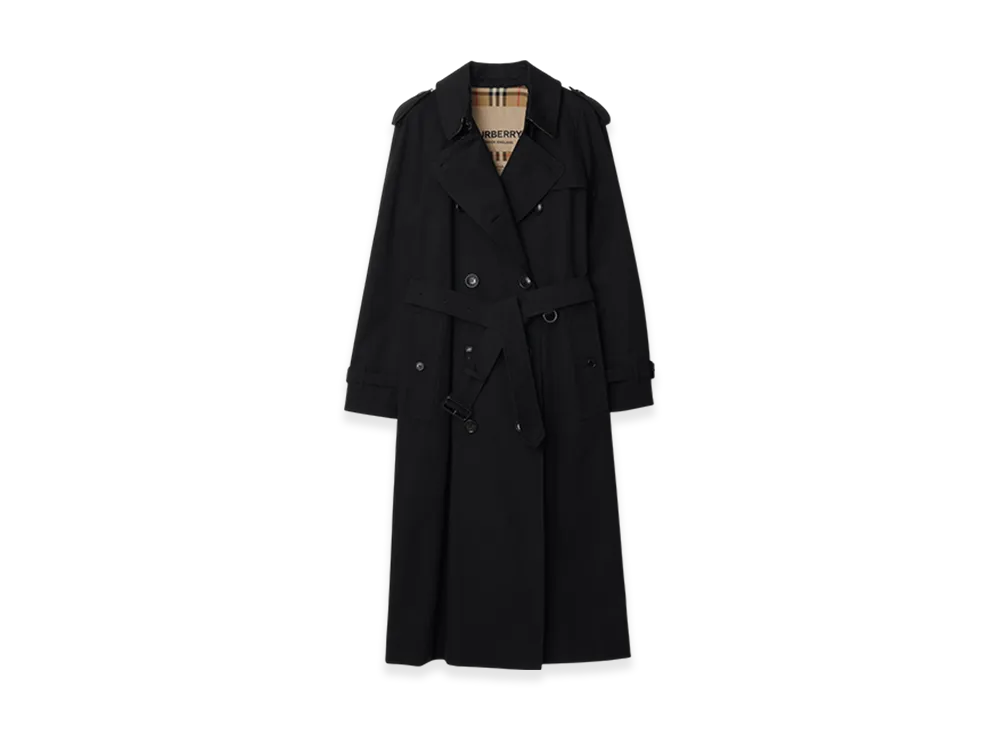 Burberry Long Waterloo Heritage Trench Coat "Black"