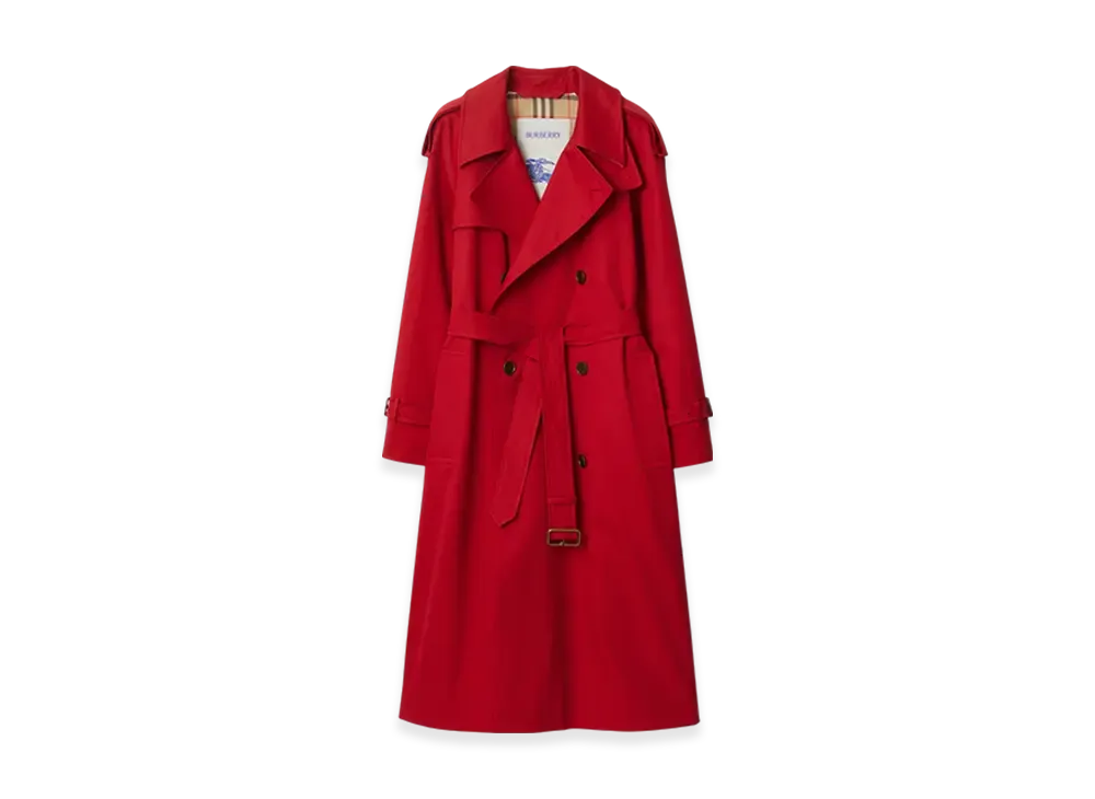 Burberry Long Castleford Trench Coat "Currant"