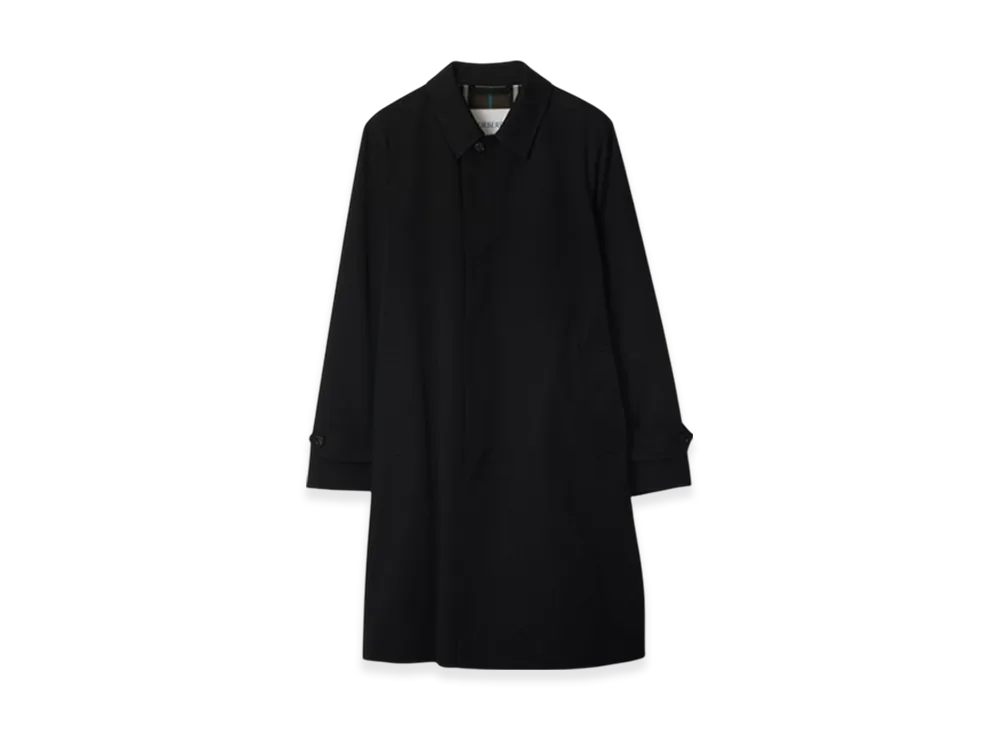Burberry Long Gabardine Car Coat "Black"