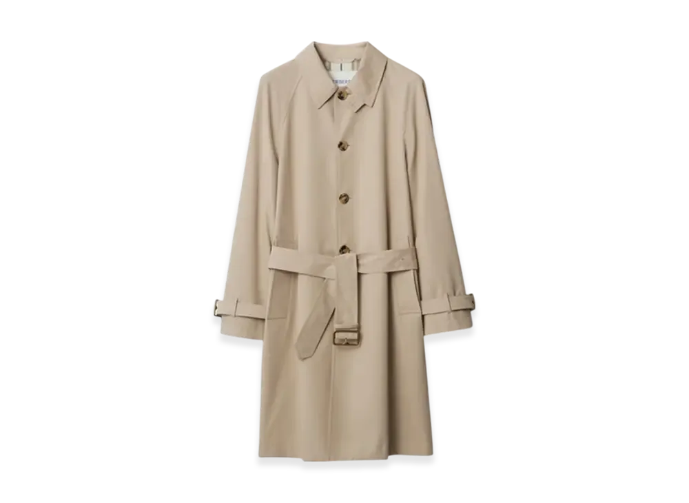 Burberry Long Gabardine Car Coat "Fossil"