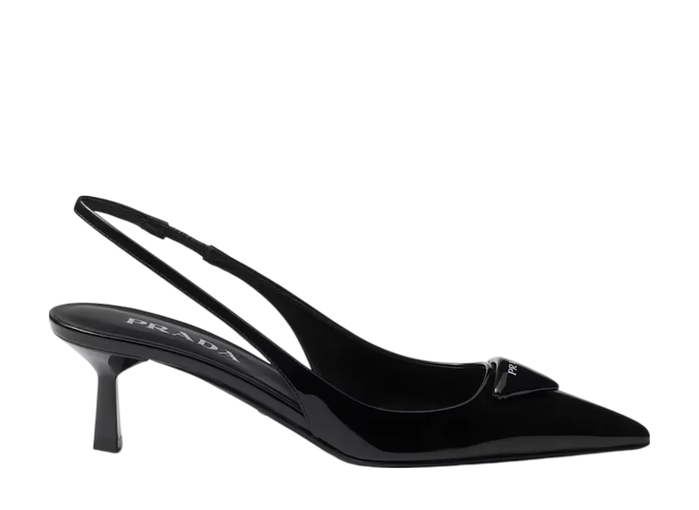 【現代的なクラシック】PRADA サテンヒール付きサボ ブラック 0400022139276?wid=900