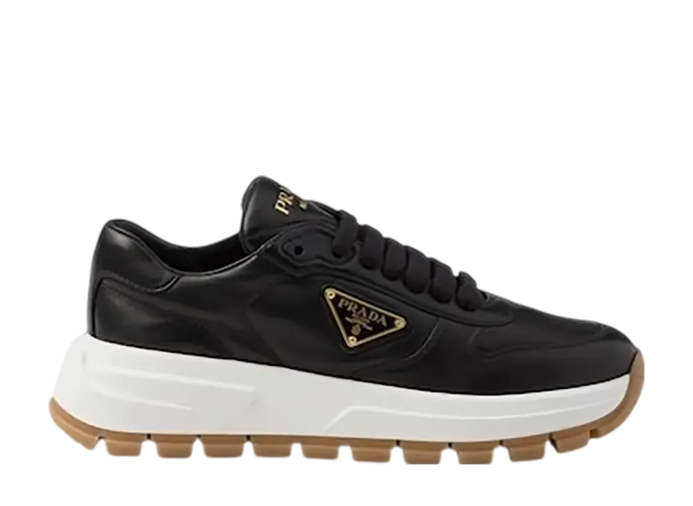 プラダ ウィメンズ Prax 01 レザー スニーカー "ブラック"