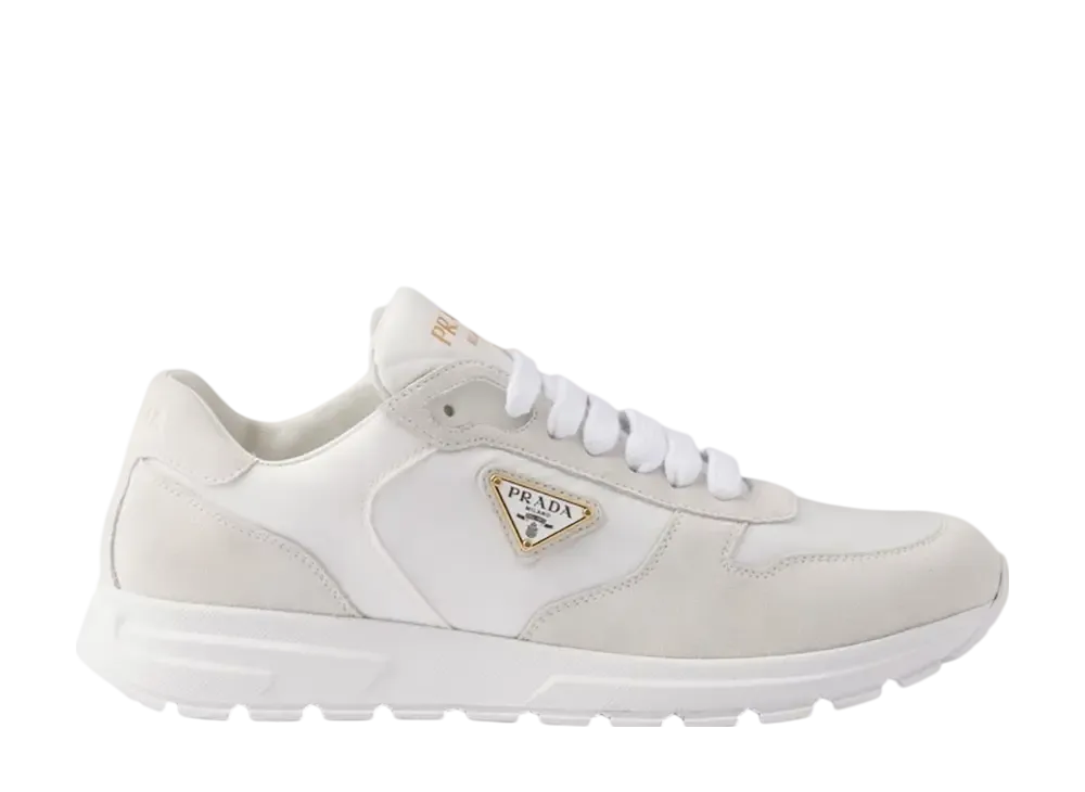 プラダ ウィメンズ Prax 2.0 Re-Nylon xスエード スニーカー "ホワイト"