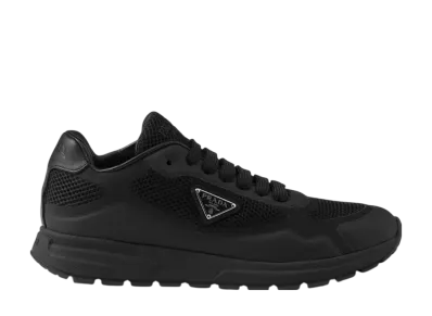 PRADA Women's Prax 2.0 Fabric and Mesh Sneakers "Black"