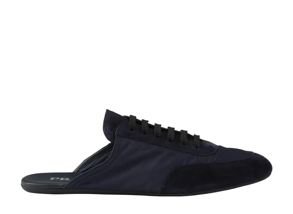 【希少】PRADA ナイロン&スエード Collapse スニーカー ネイビー ネイビー プラダ コラプス Re-Nylon xスエード スニーカー | PRADA