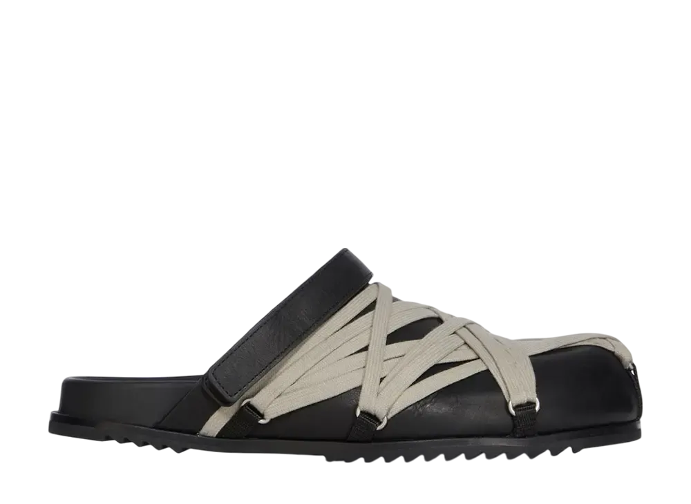 【関税込み】Rick Owens ブラック Concordians Granola ミュール Rick Owens: ブラック Concordians Granola ミュール | SSENSE 日本