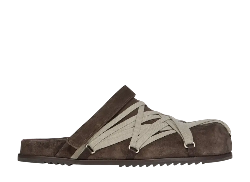 【RICK OWENS】グラノーラレザーミュール Rick Owens Megalace Mule Granola 