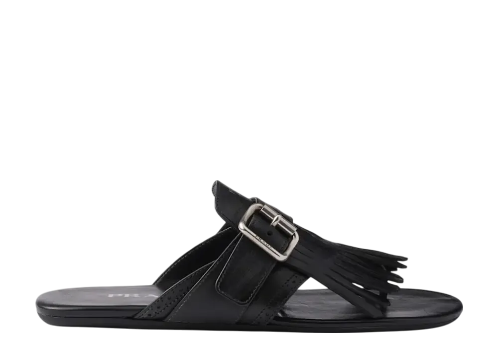 【PRADA】シャッフル トング スリッパ Steel Gray Rubber Thong Sandals | PRADA