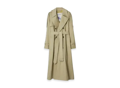Burberry Long Gabardine Castleford Trench Coat "Hunter"
