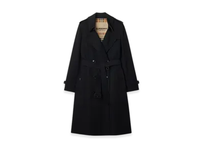 Burberry Long Kensington Heritage Trench Coat "Black"