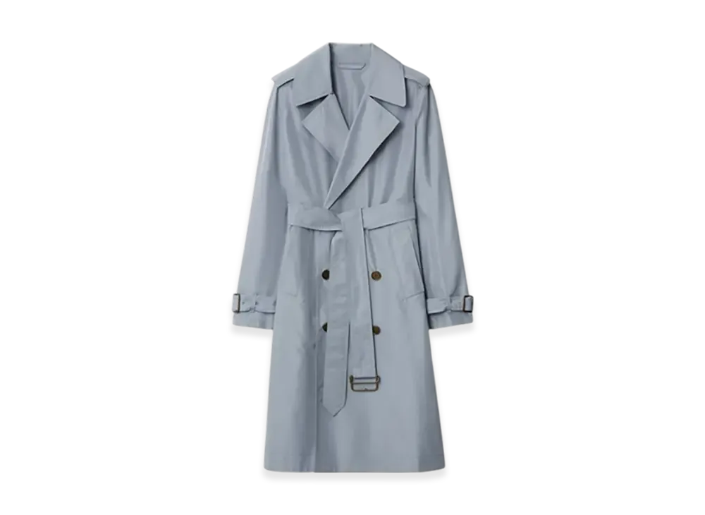 Burberry Long Silk Trench Coat "Gale"