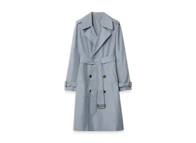 Burberry Long Silk Trench Coat "Gale"