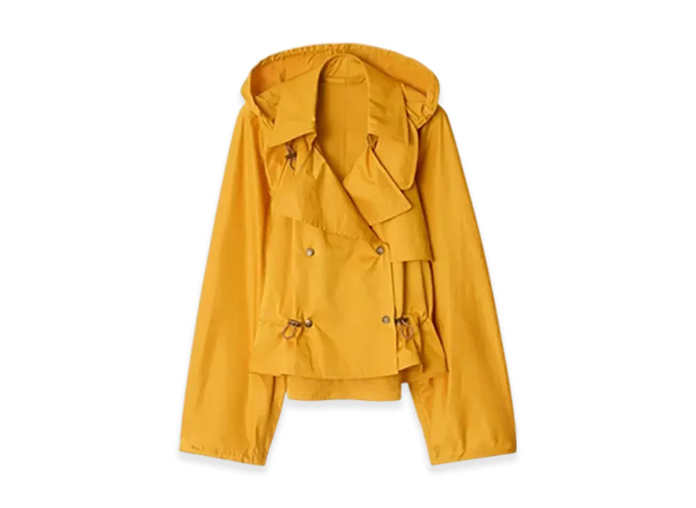 Burberry Long Check Collar Castleford Trench Coat "Black"