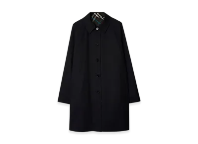 Burberry Long Reversible Gabardine Car Coat "Black"