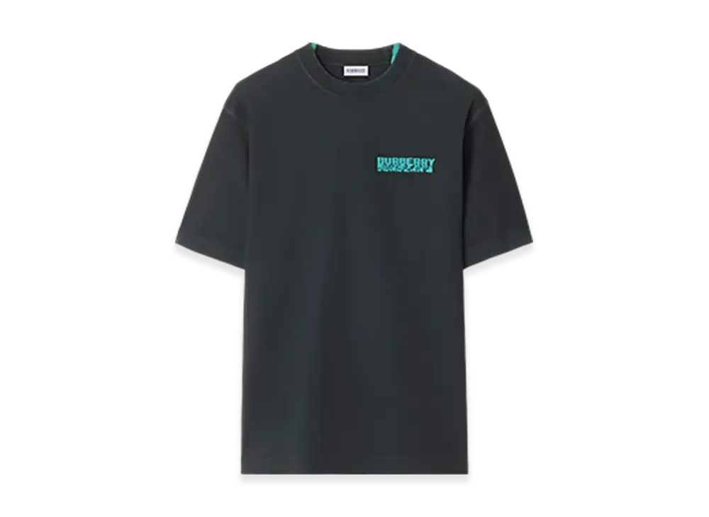 バーバリー ワープドロゴ コットン Tシャツ 