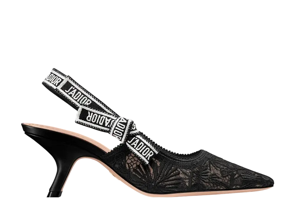 ディオール ウィメンズ ジャドール スリングバックパンプス ディオール シャルドン エンブロイダリー メッシュ "ブラック"