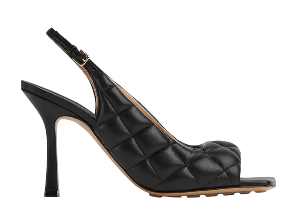 ボッテガヴェネタ ウィメンズ パデッド スリングバック サンダル "ブラック"