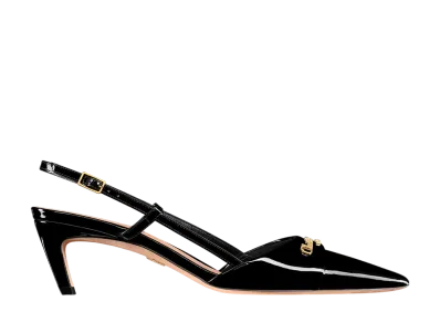 Dior Women's My Dior Slingback Pumps Patent Calfskin "Black"