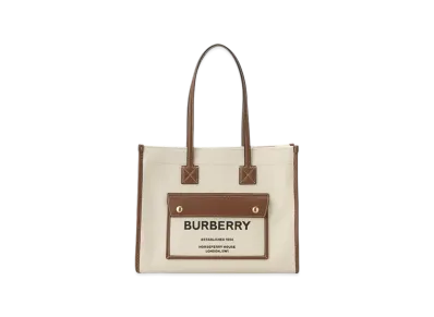 Burberry Two Tone SM Freya Tote "Natural"