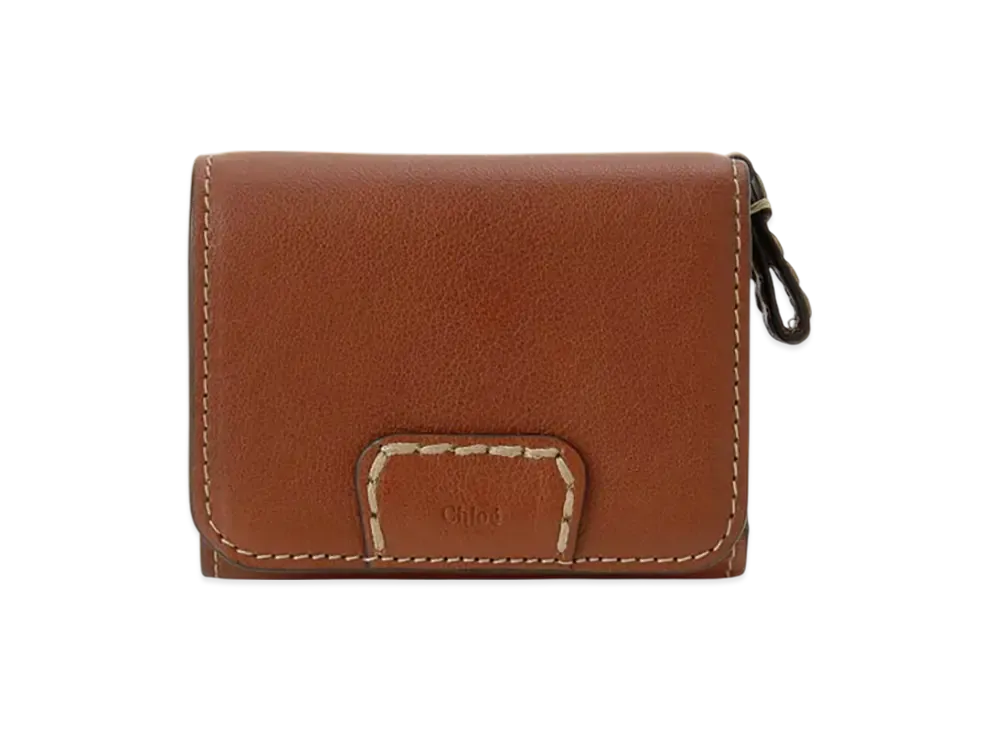 Chloe SM Trifold Wallet "Sepia Brown"