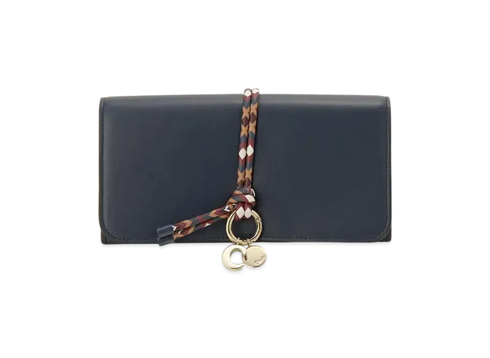 Chloe Alphabet Long Wallet "Navy"