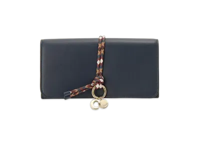 Chloe Alphabet Long Wallet "Navy"