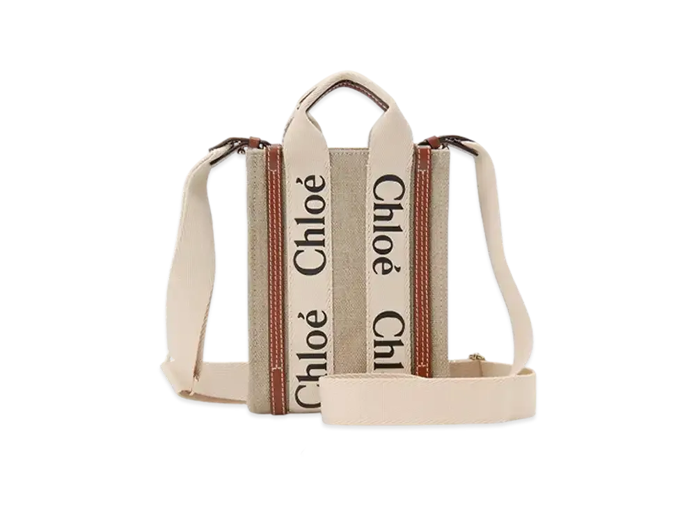 Chloe Woody North South Mn Tote "Cement Pink"