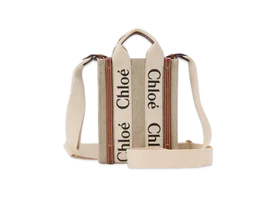 Chloe Woody North South Mn Tote "Cement Pink"