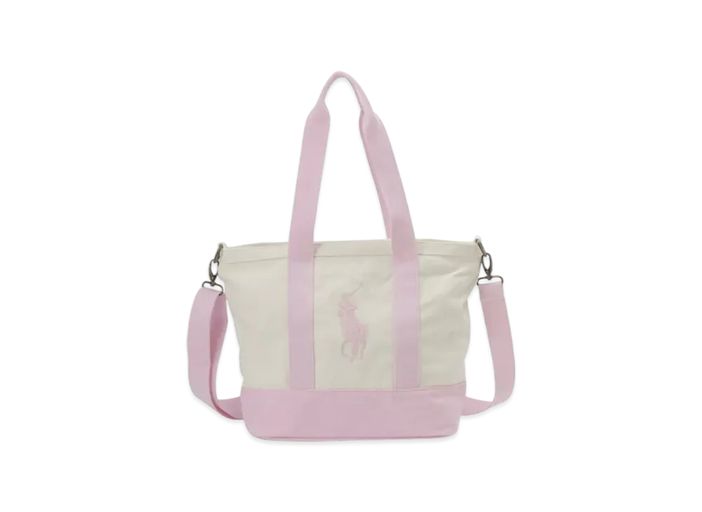 Polo Ralph Lauren Children Player Tote "White/Carmel Pink"