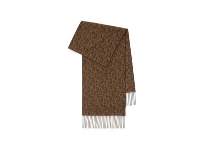 Burberry B Charm Cashmere Scarf "Twig"