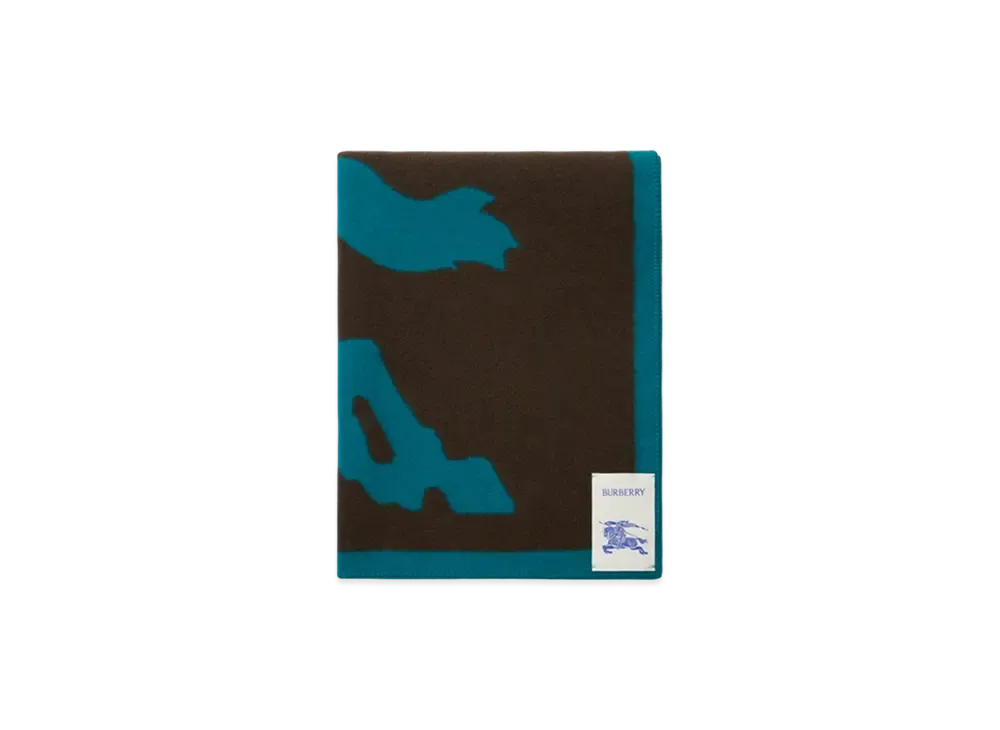Burberry EKD Wool Blanket "Kingfisher/Snug"
