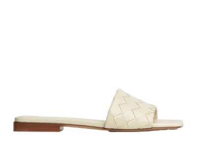 Bottega Veneta Women's Parco Flat Mule "Sea Salt"