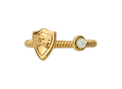 Burberry EKD Shield Pearl Ring "Gold/Pearl"