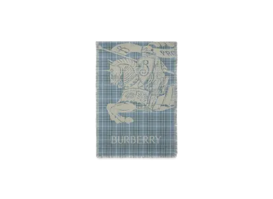 Burberry EKD Check Wool Scarf "Pewter"