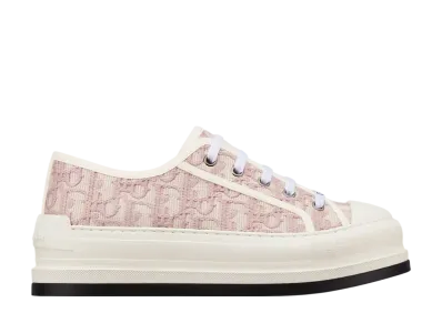 Dior Women's Walk'n'Dior Platform Sneaker Dior Oblique Embroidered Cotton "Nude"