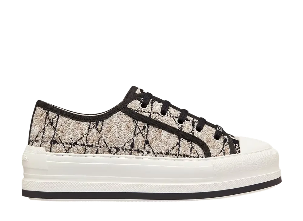 Dior Women's Walk'n'Dior Platform Sneaker Cannage Tweed "Beige/Black"