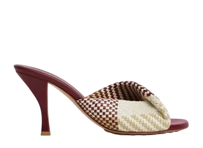 Bottega Veneta Women's Blink Mule "Barolo/Sea Salt/Straw"