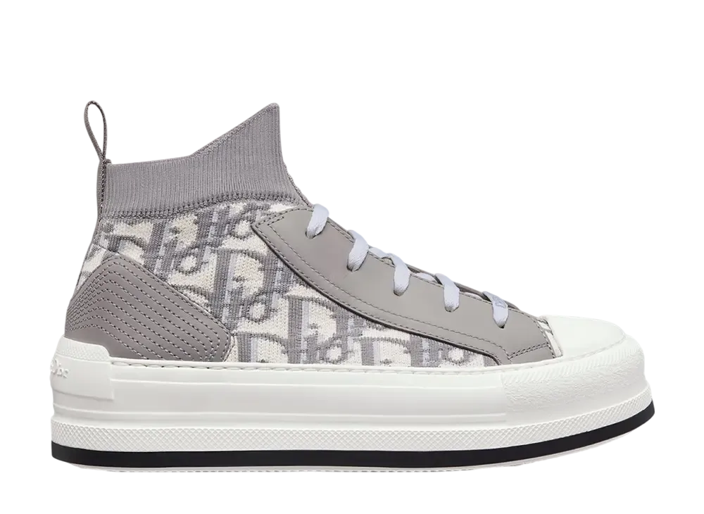 Dior Women's Walk'n'Dior Platform Sneaker Dior Oblique Technical Mesh & Calfskin "Grey"