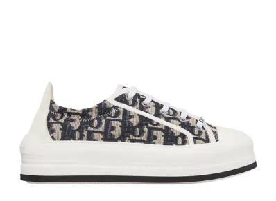 Dior Women's Walk'n'Dior Platform Sneaker Dior Oblique Embroidered Cotton "Deep Blue/White"