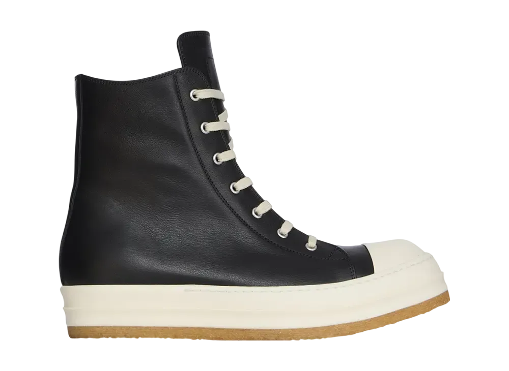Rick Owens FW25 Concordians Creep Sneakers "Black/Milk/Milk"