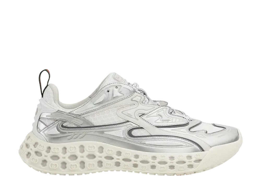 グッチ キューブド スニーカー "グレーデメトラ/ホワイトデメトラ"