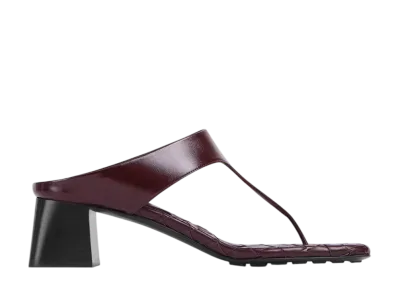 Bottega Veneta Women's Marella Thong "Dark Barolo"