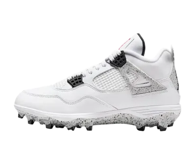 Nike Air Jordan 4 Cleat "White/Fire Red"