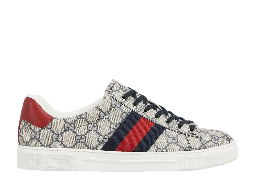GUCCI Ace Web Stripe Sneaker "Beige/Blue/Red"